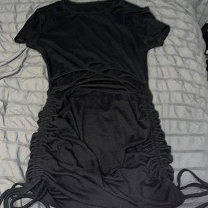 sinched mini dress